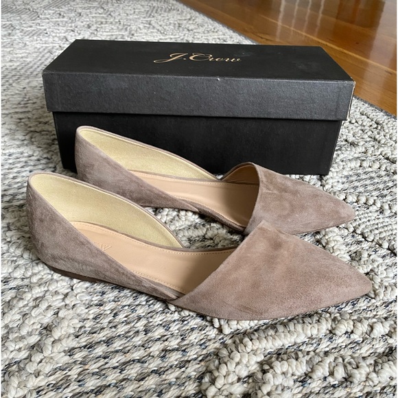 J Crew Sloan Suede D’Orsay Flats